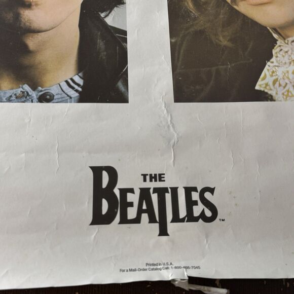 Beatles White Album Poster Apple Corps 35”x23” John Paul George Ringo Portraits - Picture 9 of 12